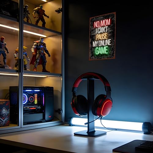 12x8in Neon Metal Game Sign Game Room Hobby Accessories | teen collectibles,retro posters,arcade merch,male novelties - color: PM321003, size: 12" x 8"