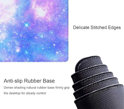 Magical Galaxy Star Desk Mat Pink and Blue Mouse Pad Large Dark Aesthetic Desk Pad Gaming Mousepad Extended XL 31.5 x 11.8 in Laptop Computer Mouse Keyboard Mat - color: Pink and Blue Magical Galaxy Star