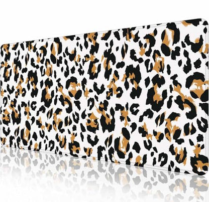 Mouse Pad,Office Desk Mat Large Gaming Keyboard Pad Stitched Edges Washable Smooth Surface Control & Accuracy Extended Computer Mouse Mat (31.5X11.8In)-Leopard Animal Pattern - color: Leopard Animal Pattern, size: 31.5L x 11.8W inches