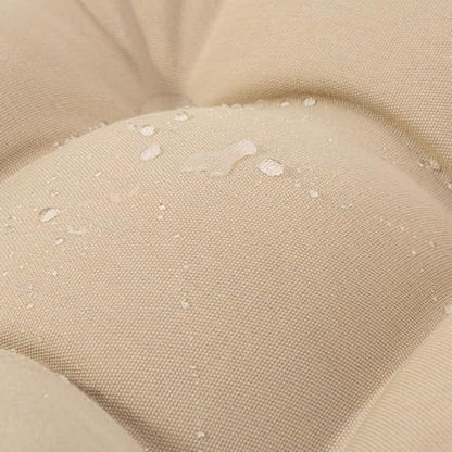 QILLOWAY Outdoor Rocking Chair Cushions Set of 2, 100% Polyester Waterproof Patio Rocking Chair Cushion, High Back Weatherproof Chair Pad for Adirondack & Outdoor Furniture, Sand,Beige - color: Beige/Sand/Camel