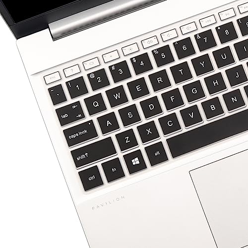 Keyboard Cover for 15.6 17.3 HP Laptop 17-cn 17-cp 15-fc 15-fd 15-fd0083wm 15t-fd000 15-fc0013od 15-fc0081nr 15-fc0093dx 15-fc0037nr fc0030tg fc0046au fc0014la 15-fd0081wm fd0357nr fd0099nr fd0025st - color: GradientBlack(Regular Letters)