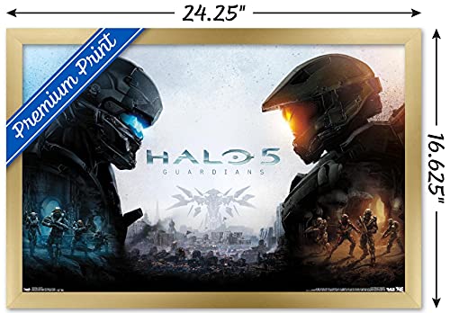 Trends International Halo 5 - Key Art Wall Poster, 22.4L x 14.7W, Gold Framed Version - color: Gold Framed Version, size: 22.4"L x 14.7"W