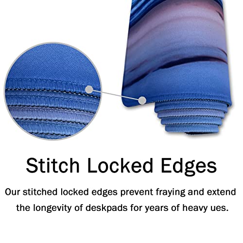 SSOIU Desk Mat, Extended Gaming Mouse Pad (35.5x15.7 in), Large Non-Slip Rubber Base Mousepad with Stitched Edges, Waterproof Keyboard Mouse Mat for Work, Game, Office, Home - Beach and Ocean Scenics - color: Beach and Ocean Scenics