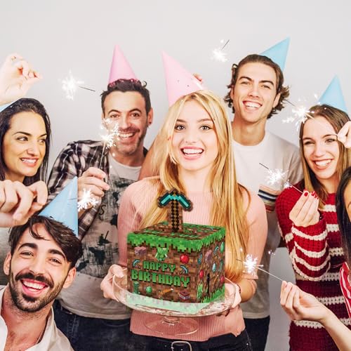 Surprise Money Box Gift Pull for Game Lover- Pixel Game Happy Birthday Money Box for Cash Gift Set Included Happy Birthday Card and 35 Pcs Transparent Bags, Fun Birthday Gift for Women Men - color: Pixel Game 001