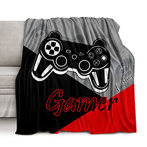 lirs Bedding Gaming Throw Blanket 60" x 50’’ Super Soft, Fleece, Gamer Gift for Couch Sofa for for Kids Boys Teens Video Game (MT-A03, 60’’x50) - color: Mt-a03, size: 60’’x50"