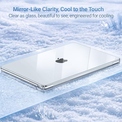 MOSISO Compatible with MacBook Air 15 inch Case M5 2026 M4 2025 M3 M2 2024 2023 A3448 A3241 A3114 A2941, Hard Shell&Keyboard Cover&Screen Film&Type C, Great for Study Travel Work, Crystal Clear - color: Crystal Clear