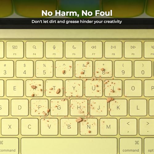 EooCoo Premium Keyboard Cover Skin Protector, Laptop Accessories Compatible with 2026 2025 2024 2023 2022 2021 M5-M1 Pro/Max MacBook Pro 14/16, M5-M2 MacBook Air 13/15, 2026 Mac Neo 13, Citrus Clear - color: Citrus Clear