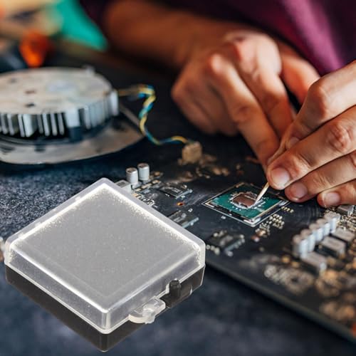 5Pcs Anti-Static Chip Case Electronic Component Organizer Multi-Functional Storage Box with Transparent Top and Anti-Static Sponge for Electronic Parts and Samples Waterproof Safety Airtight