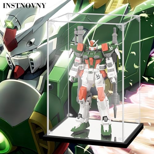 Acrylic Display Case for Collectibles Assemble Acrylic Display Box for Robot Gundam Model Clear Acrylic Case for Display Toys Memoribilia Action Figures(Black,13.8*9.8*21.7 inch) - size: 13.8*9.8*21.7 inch