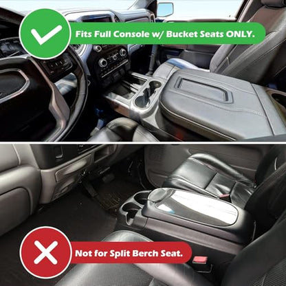 Center Console Organizer Tray Compatible with 2014-2018 GMC Sierra Accessories, (2015-2020) Yukon/Chevy Tahoe Silverado Suburban, Armrest Storage Box Replaces 22817343(Black) - color: Black