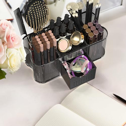 Deco Brothers Desk Organizers Pen Holder Office Caddy Storage, Black - color: Black