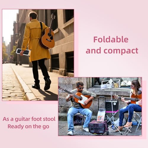 Pedicure Foot Rest, 6 Heights Adjustable Foot Stool, Upgraded Metal Foldable Non-Slip Stand for Home and Salon Use Pedicure Station, Ideal Pedi Stool for Nail Tech or Guitar Foot Stool White - color: White-upgraded