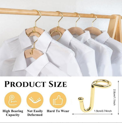 Metal Clothes Hanger, 36 Pack Connector Hooks Stable Gold Metal Outfit Hangers Extender Clips Organizer Strong Mini Cascading Hanger Hooks