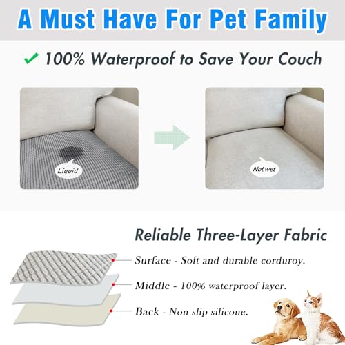 Couch Arm Covers, Sofa Arm Covers, Waterproof Armrest Cover for Sofa, Armchair, Loveseat, Headrest Cover, Non-Slip Recliner Arm Cover, Arm Chair Covers Set of 2 (Gray, 23"×19") - color: Grey, size: 23" x 19" - 2 pcs