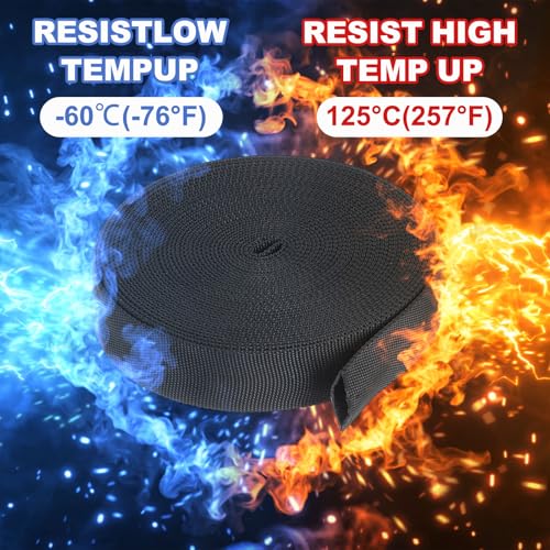 HARFINGTON Nylon Protective Hose Sleeve 2" ID 3FT Cable Cover Sheath Hydraulic Hose Protector Wrap for Welding Cord Tig Torch Hydraulic, Black - size: 2" ID 3FT