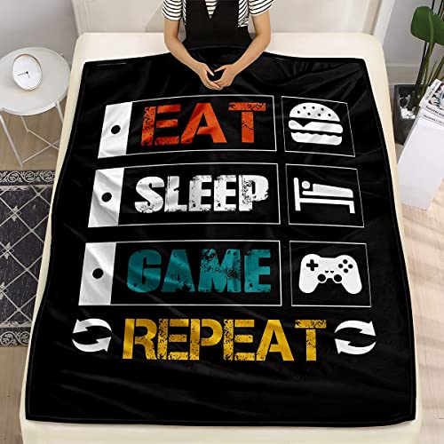 lirs Bedding Gaming Throw Blanket 60" x 50’’ Super Soft, Fleece, Gamer Gift for Couch Sofa for for Kids Boys Teens Video Game (MT-A08, 60’’x50) - color: Mt-a08, size: 60’’x50"
