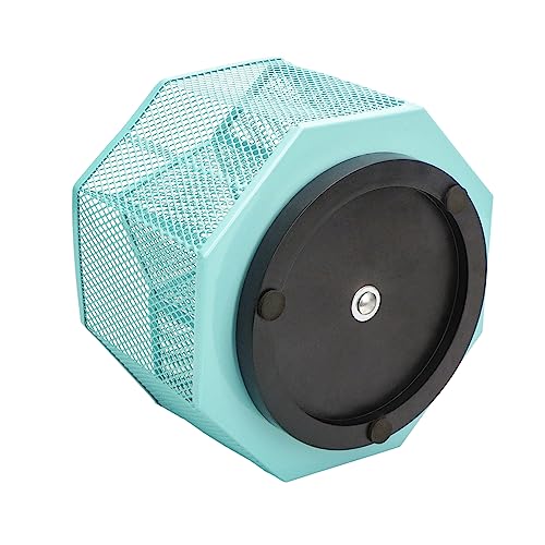 Annova Mesh Desk Organizer Rotate with 5 Compartments Spinning Tidy Candy/Pen Holder Office, Art Supply, Storage, Classroom, Home (Turquoise) - color: Turquoise