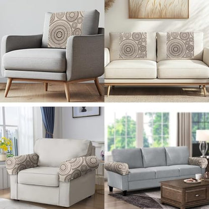 Mandala Headrest Cover Sofa Armrest Cover Set Recliner Chair Protector Fade Resistant Sofa Chair Covers, Non-Slip Furniture Couch Head Protector Theater Seat Covers for Home & Office - color: Mandala