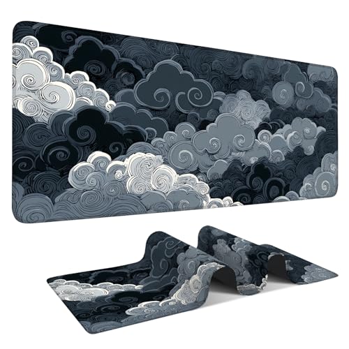 Clouds Extended Gaming Mouse Pad 35.4 x 15.7 Inch – Elegant Desk Mat for Gaming, Office, and Study with Non-Slip Rubber Base - color: #43, size: 35.4 x 15.7 Inch