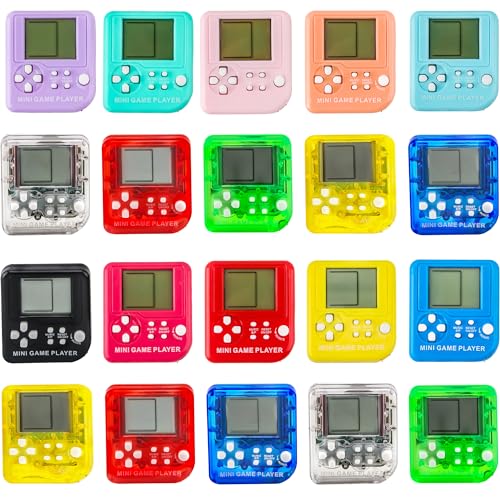 20 Pcs Video Game Keychain Video Game Party Favors Mini Multicolors Video Game Keychains Bulk for Kids School Birthday Party Favor Supplies