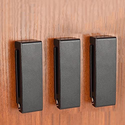 Folding Coat Hooks, Foldable Wall Hooks for Hanging Aluminum Alloy Cloth Hanger Coat Hanger Headphones Holder Headset Wall Hanger Hook- Pack of 4 - color: Black