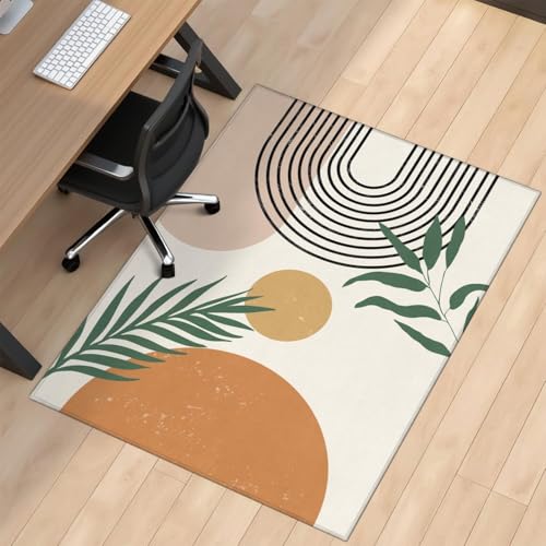 Office Chair Mat for Carpet Hardwood Tile Floor,36"x48" Computer Chair Mat for Rolling Chairs Carpet, Under Desk Non Slip Gaming Rug, Low-Pile Rubber Backing Large Protector Mat,Boho Sun Leaf - color: Modern Chair Mat 7