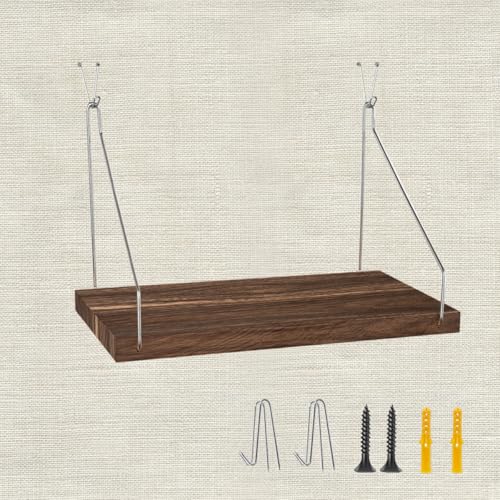 Fabric Wall Cubicle Shelf with Hooks for Work Decor, 11.8''x6'' Wooden Cubicle Organizer Storage Shelf with Hangers Cubicle Accessories for Office & Women Men Desk（1 Pack ） - style: Art Deco