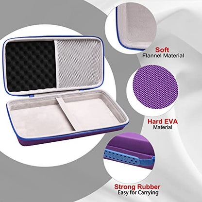 LTGEM Case Compatible with Logitech POP ICON Combo Bluetooth Keyboard and Mouse Combo, Office Travel Carrying Storage Bag - Purple+Gray(Case Only) - color: Purple