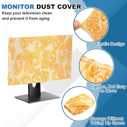 PATIKIL Monitor Dust Cover Anti-Static Dustproof Protective Cover Computer Screen Sleeve for 28 Inch Computer Monitors PC Desktop TV LCD LED HD Panel Case, Yellow - size: 28 Inch