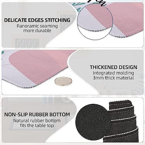 LATEEFAH Desk Mat, Mouse Pad with Wrist Rest, 4-in-1 Large Mouse Pads for Desk, Ergonomic Mouse Pad and Keyboard Wrist Rest Gaming Keyboard Mat for Office, Home - color: 4Pcs-Pastel Abstract