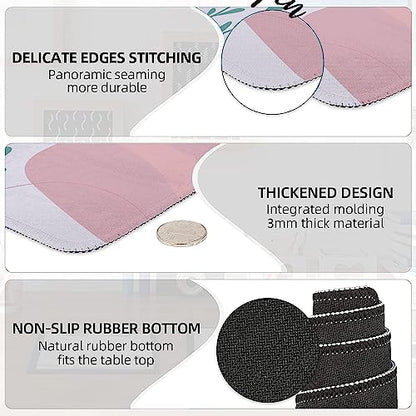 LATEEFAH Desk Mat, Mouse Pad with Wrist Rest, 4-in-1 Large Mouse Pads for Desk, Ergonomic Mouse Pad and Keyboard Wrist Rest Gaming Keyboard Mat for Office, Home - color: 4Pcs-Pastel Abstract