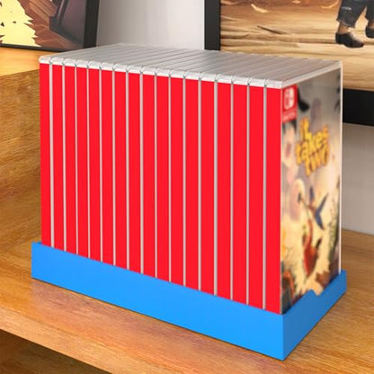 Nintendo Switch Game Holder Case Organizer - 16 Game Case Storage Stand, Eco-ABS Plastic Desktop Rack, Space-Saving Nintendo Switch Game Case Holder/Organizer (blue) - color: blue
