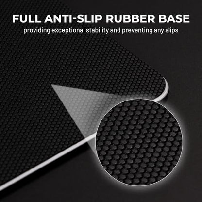XVX White Topograph Glass Mousepad 4.0, Hard Mouse Pad for Gaming,Ultra-Smooth Micro-Etched Surface Mouse Mat with Non-Slip Rubber Base(410mm*310mm) - color: White(Topograph)