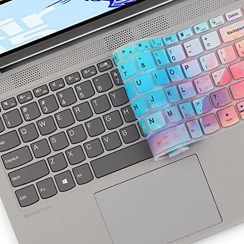Keyboard Cover for 14" Lenovo Ideapad 5/Ideapad 5i/Ideapad 5 5i Pro, Slim 7 Pro X 14 14.5"/Slim 7 Pro 14",2023 2022 Yoga 7i 9i/Ideapad 3 14 inch Laptop, Ideapad 5i 14, Lenovo Flex 5 14 2-in-1-CR - color: Colorful
