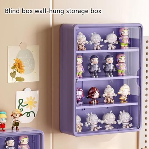 Blind Box Wall-Mounted Display Cabinet (Purple Big Size) - size: purple Big size