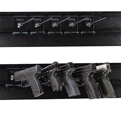 Hold Up Displays in Barrel Wall Mount Handgun Pistol Holder Gun Hanger – 30 Degrees Left - size: 5 Pack, style: 30 Degree Right