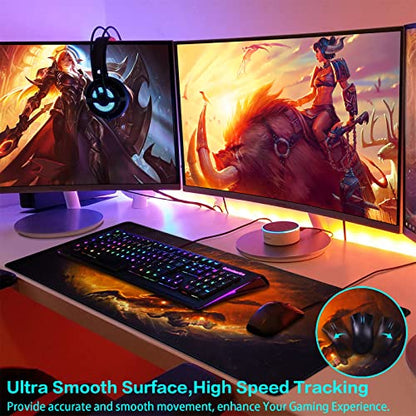 Canjoy Gaming Mouse Pad, Large Extended Mouse Pad Big Computer Mousepad for Home Office Gaming Work 31.5x15.7inch - color: Mars Cloud