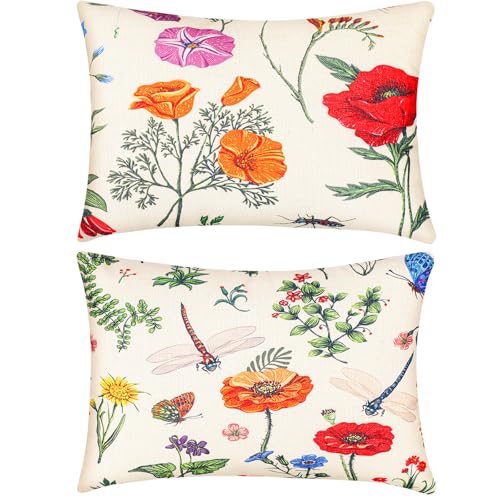 Juexica 2 Pack Chaise Lounge Pillow with Strap Outdoor Waterproof Beach Chair Neck Headrest Pillow Adjustable Elastic Band for Hammock Lumbar Recliner Pillows for Patio Pool Chair(Colorful Floral) - style: Colorful Floral