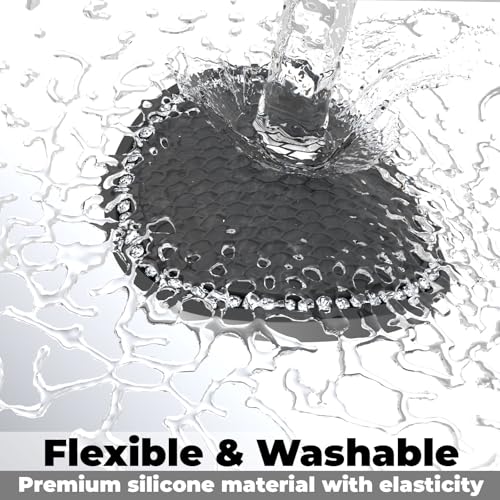 BFXM 2 PCS Bling Cup Holder Coasters for Car, Car Accessories for Women 2.75 inch Diamond Universal Non-Slip Silicone Cup Holder Coasters, Sparkly Bling(White Diamond) - color: Black+Bling White