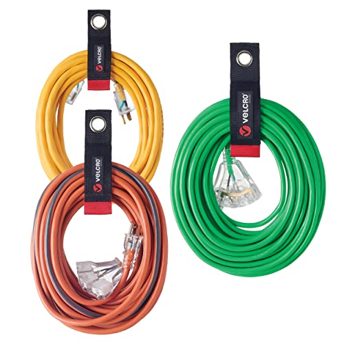 VELCRO Brand Easy Hang Extension Cord Holder Organizer Variety Pack | Holds 60-100lbs, Heavy Duty Straps Fit Easily on Hooks or Nails | Perfect for Garage Organization | 3-pk 10", 14" and 18", Black - size: VARIETY – 3 Pack (10"/14"/18")