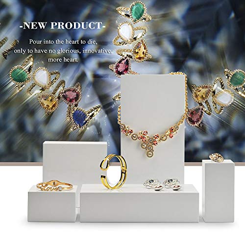 Oirlv Solid Wood Minimalism Style Jewelry Display Stand Showcase Jewelry Organizer Square Holder(SM05202) - color: SM05202