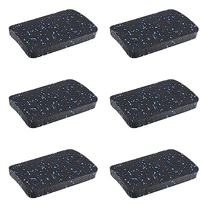 Heavy Duty Treadmill Mat Pads - 6 PCS 0.55" Ultra-Dense Rubber Anti-Vibration Pads - Professional Grade Floor Protection for Large Machines and High-Impact Use - size: 4.7" x 3.2" x 0.55"