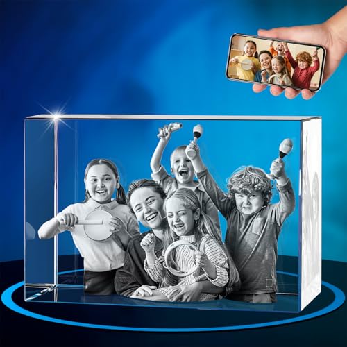 ArtPix 3D Crystal Photo, Personalized Gifts for Women, Wife, Mom, Her, Him, Men, Great Customized Gift With Your Own Photo - Anniversary, Wedding, Birthday - Custom Glass 3D Laser Etched Picture Frame - size: XXL, style: Landscape