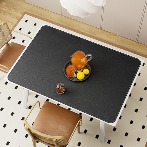 Mydours 40"x28" Large Desk Mat - Full Desk Blotter Pad, Desktop Computer Desk Mat, Waterproof Desk Protector Mat, Large Mouse Pad for Desk for Writing, Workspace, Home and Office (Black) - color: Black, size: 39.4" x 27.6"
