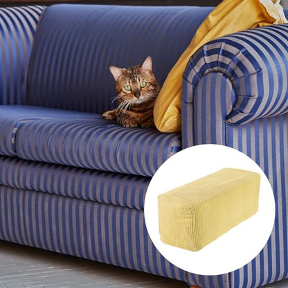 uxcell 2pcs Stretch Armrest Covers for Chairs/Sofas, Couch Arm Covers with Twist Pin, Furniture Protector Slipcovers Beige - color: Beige