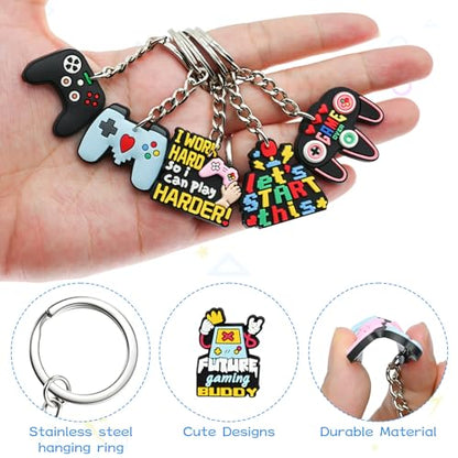 Keychains Bulk,Funny Key Chain for Prizes Incentives Holiday Gifts Birthday Party Favors - color: 50pcs Game Keychains