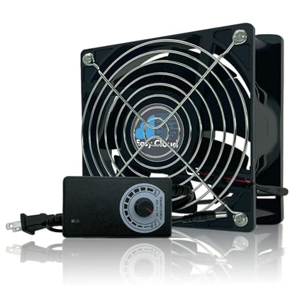 Axial Muffin Fan 120V 220V 110V with Variable Speed Controller, Computer Fan with AC Plug, 120mm Cooling for PC Cooler Cabinet Receiver Xbox DVR Greenhouse, 1 Pack - size: 120mm × 38mm, style: 1 Pcs