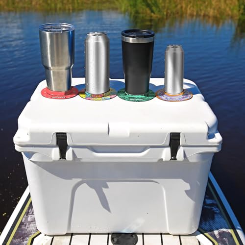 Lil Sucker Suction Cup Holder – Universal Drink Holder for Paddle Board, Kayak, ATV & Boat – Clip-On Coffee, Anti-Spill - Stylin' Pack of 2 - color: Stylin'