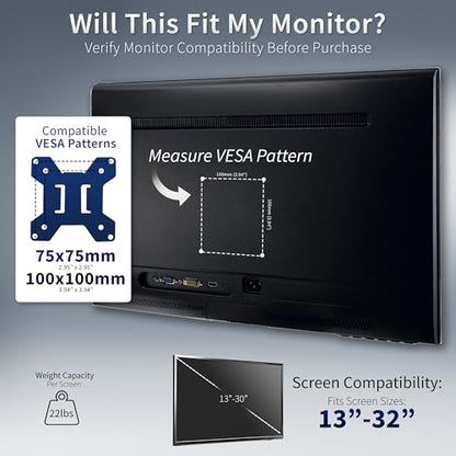 VIVO Freestanding Dual Monitor Stand with Sleek Glass Base and Adjustable Arms, Mounts 2 Screens up to 32 inch and 22 lbs Each, White, STAND-V002FGW - color: White, size: 13" to 32" Screens
