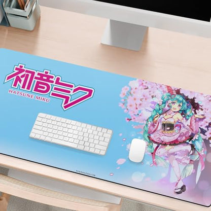Head Case Designs Officially Licensed Hatsune Miku Sakura Graphics 37.4 x 15.75 x 0.16 inches (900 x 400 mm) - XL Gaming Office Desk PC Keyboard Mouse Mat Pad - color: Sakura, size: 37.4" x 15.8"